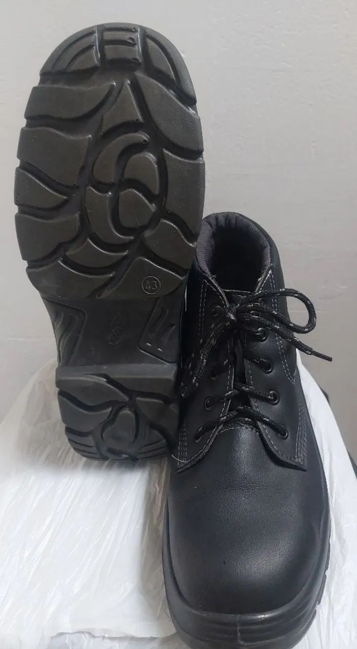 BOTA MASCULINO NOVA DE COURO - Foto 4
