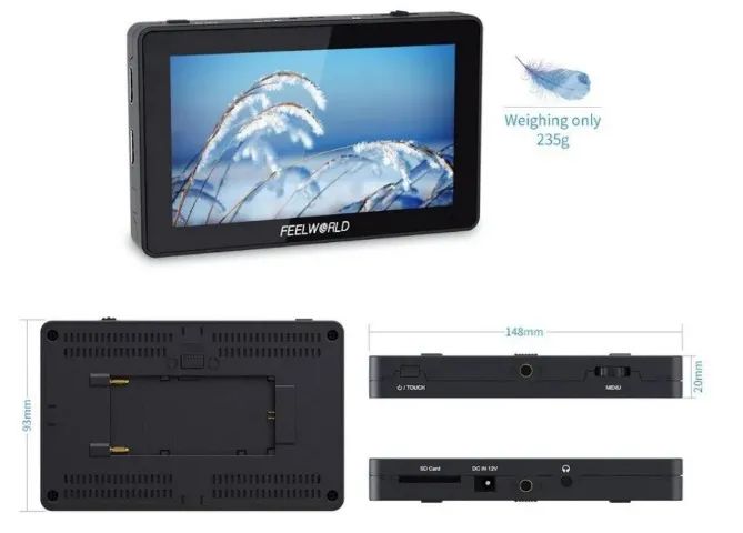 Monitor Feelworld F6 PLUS V2 5.5 polegadas com LUT e Touch Screen para D - Foto 4