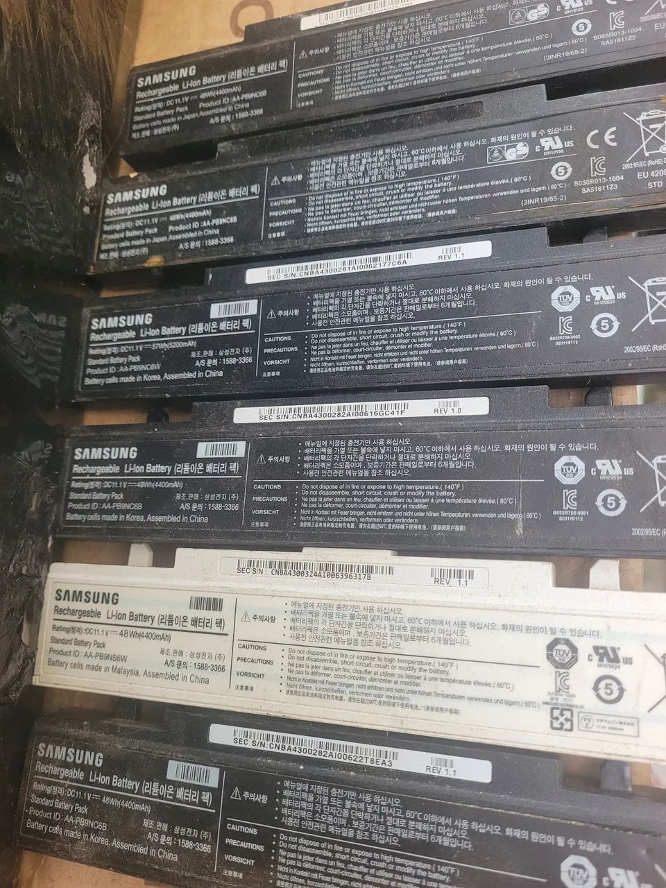 35 bateria de notebook Samsung 18650 todas iguais com 6 células