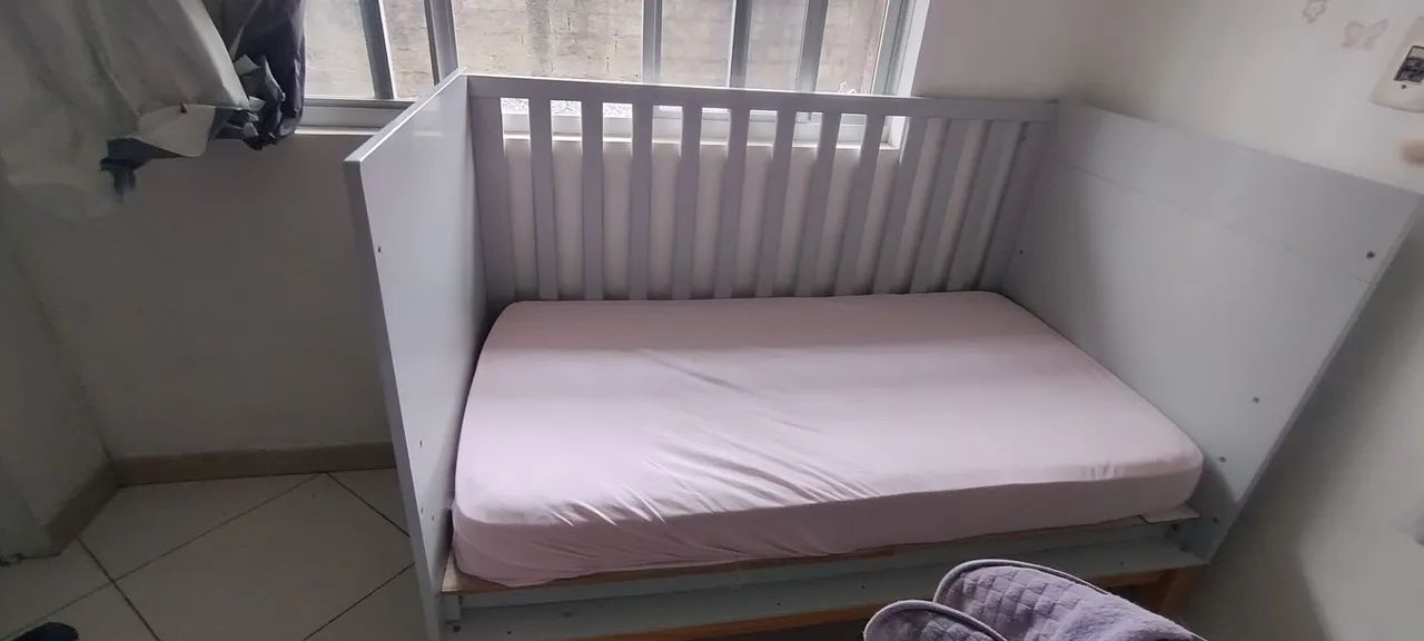 Berço linha Amor perfeito com colchão Ortobom  - Foto 4