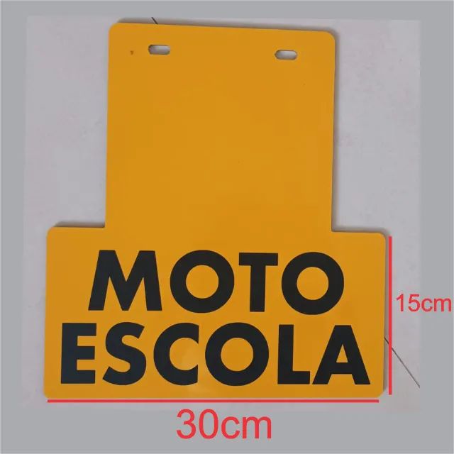 Placa Moto Escola 