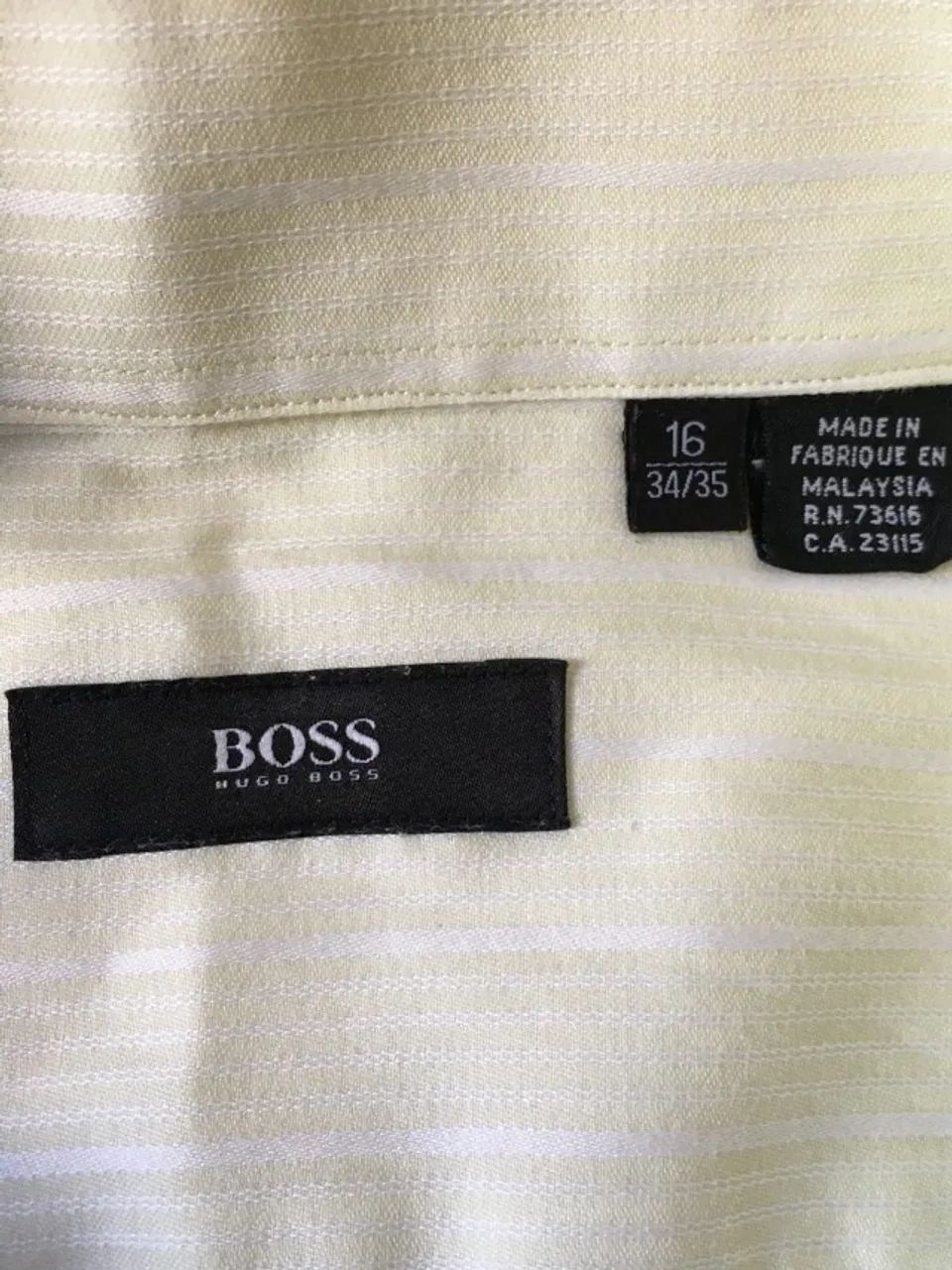 CAMISA HUGO BOSS SOCIAL G  AMARELO CLARO  - Foto 4