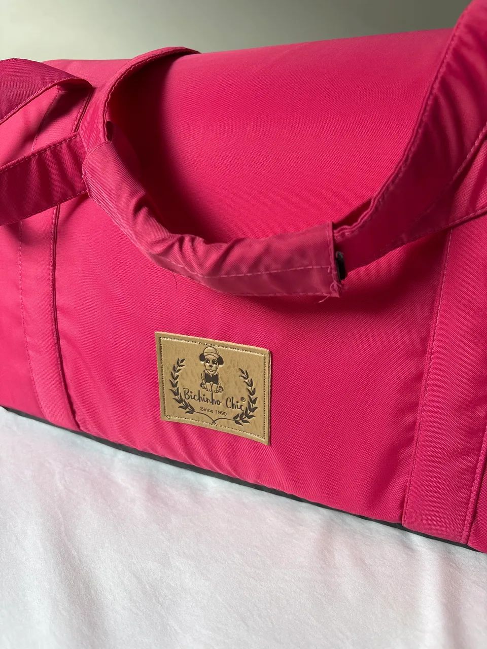 Bolsa de Transporte Luxo Bichinho Chic Rosa M - Foto 4