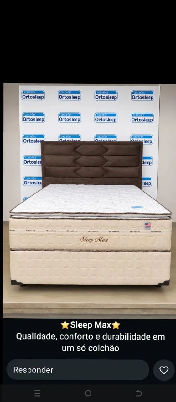 Cama casal sleep Max com colchão molas ensacadas