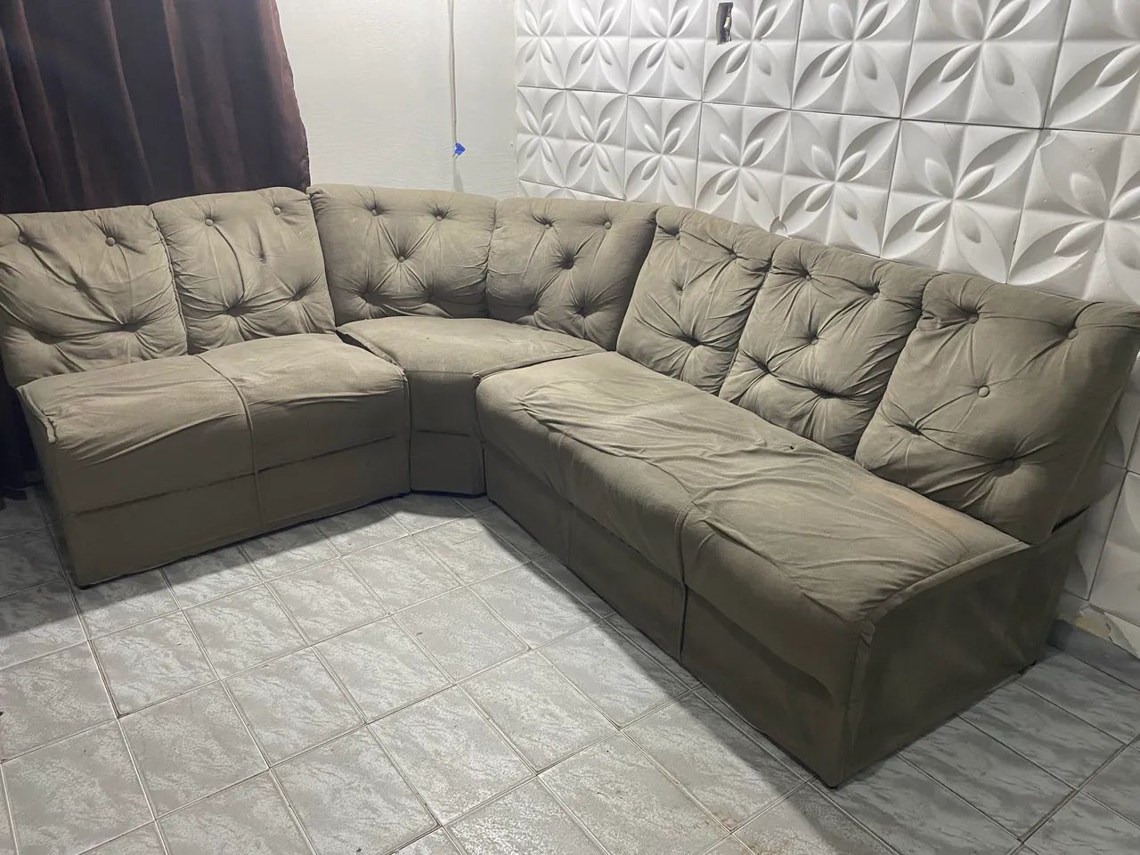 Sofá de canto lindo barato 65746287942147120