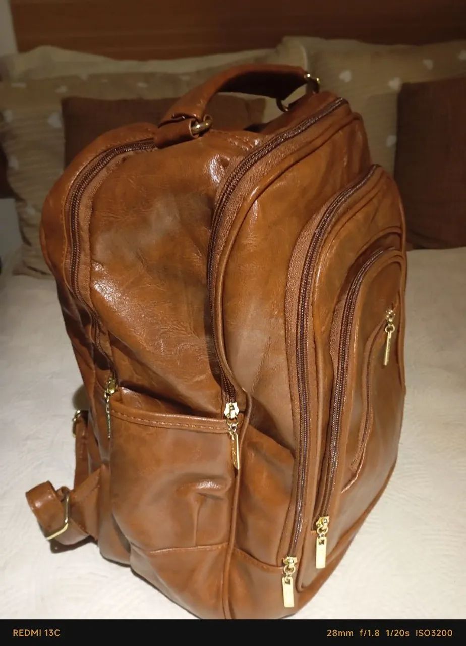 Mochila couro ecológico  - Foto 2