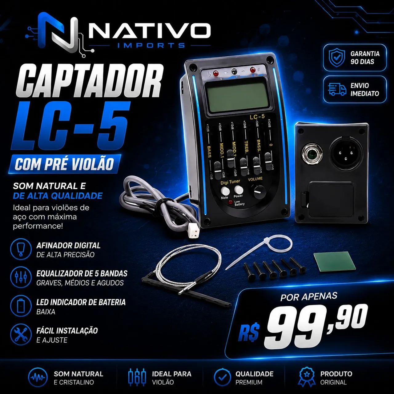 Captador para violão lc-5 - Foto 2