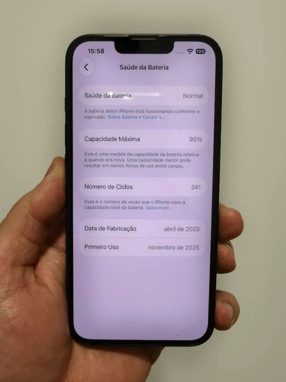 iPhone 16e Seminovo Bateria 95% - Foto 3