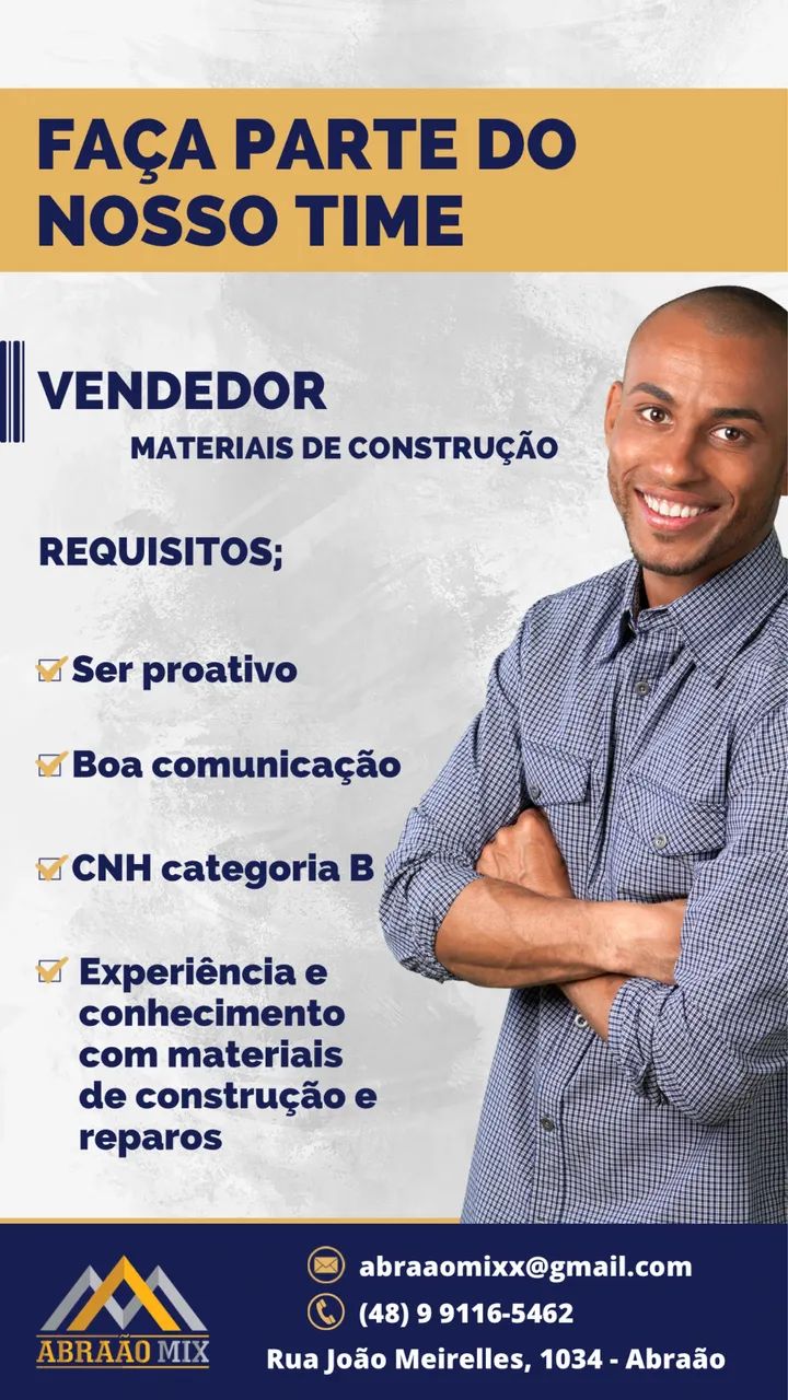 VAGA PARA VENDEDOR