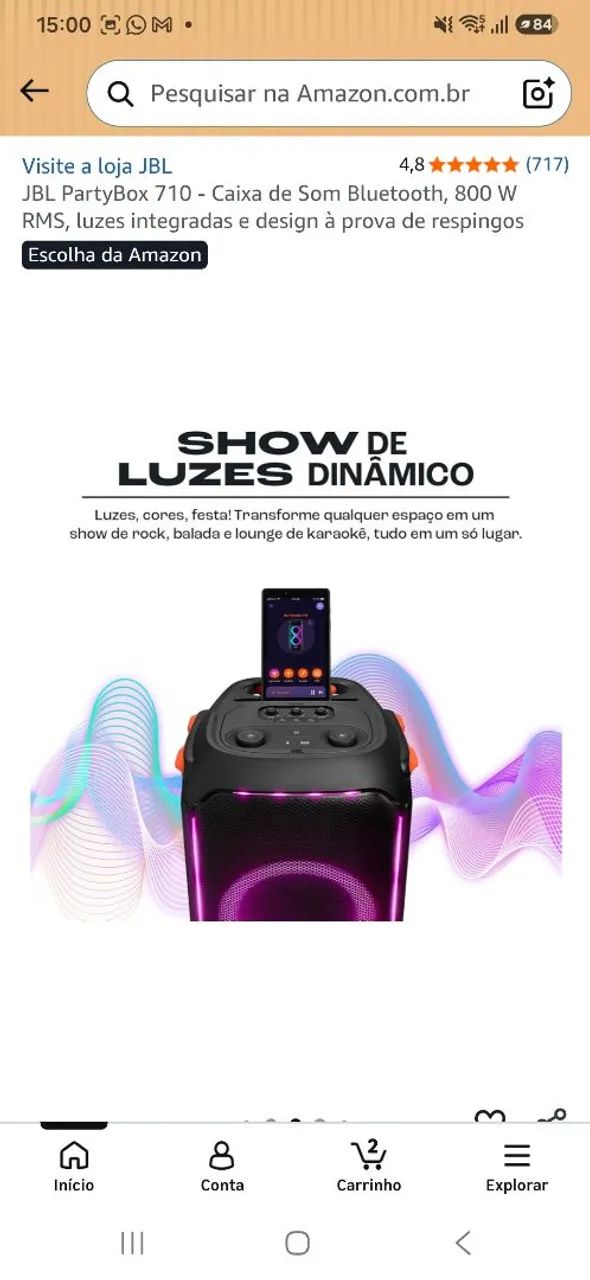 Caixa jbl 710, 800w - Foto 2