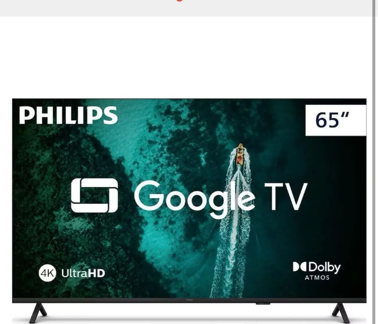 Smart TV 65 p 4K Philips, Google TV Comando de Voz.  *NA CAIXA* (nunca aberta) 3500.