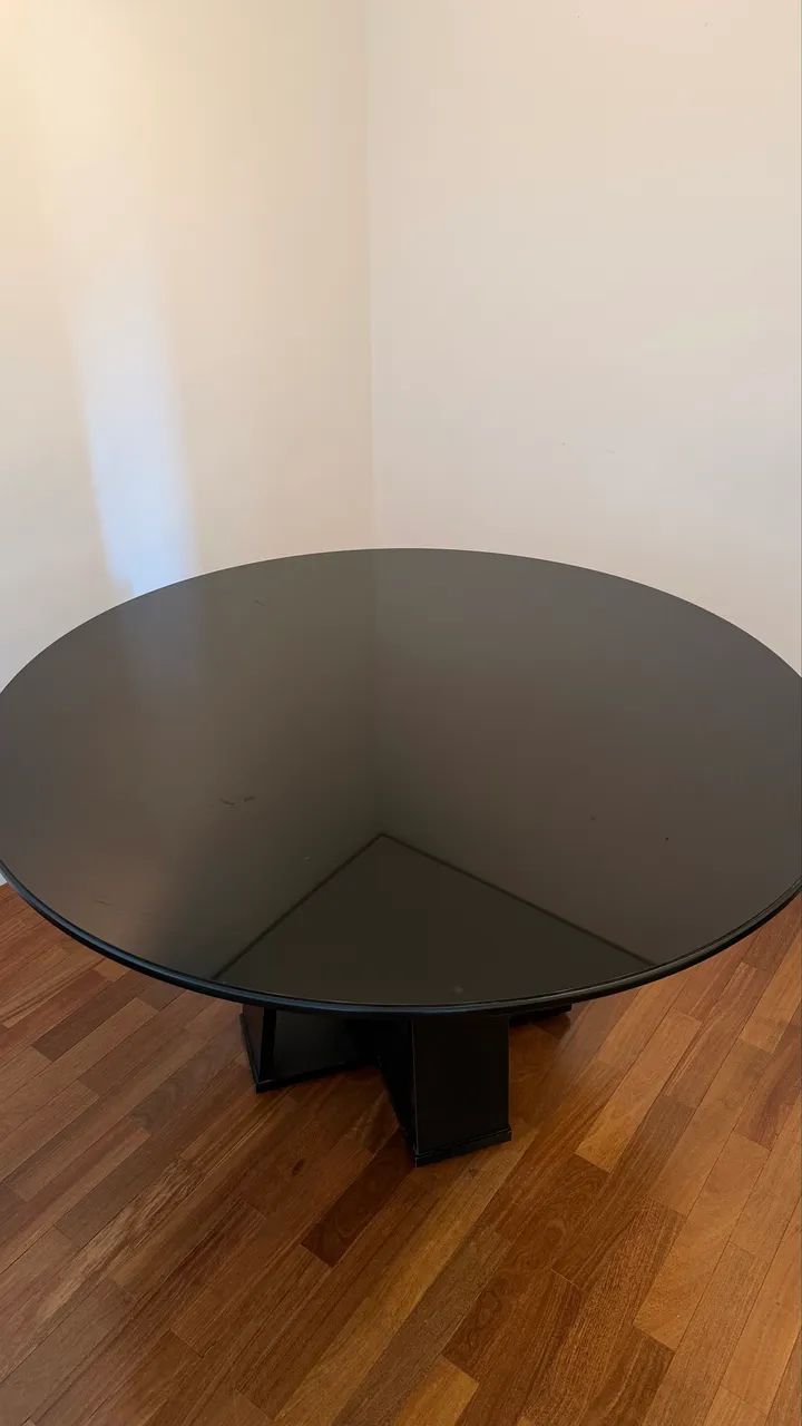 Mesa de Jantar de Vidro - Preto - Foto 4