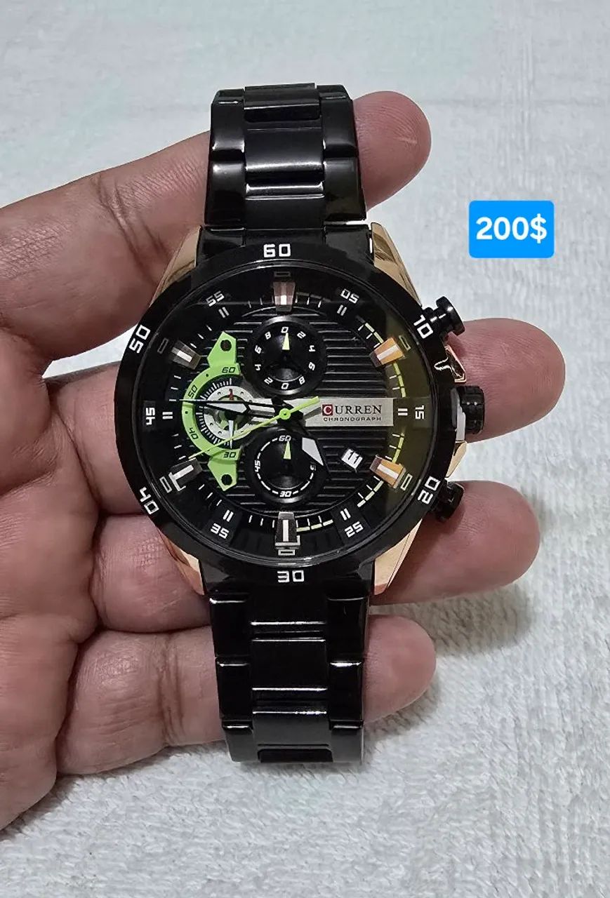Relógio da Curren cronógrafo em aço original 