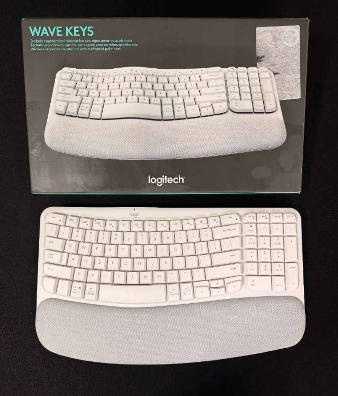 Teclado Logitech Wave Keys - Branco - Usado
