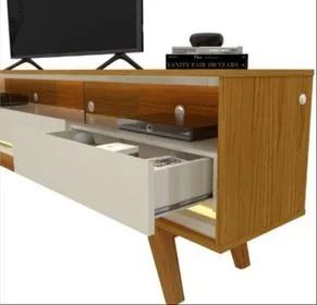 Conj. Painel Nobre e Rack Requinte c/ Led DIVIDIMOS EM ATÉ 10X SEM JUROS - Foto 4