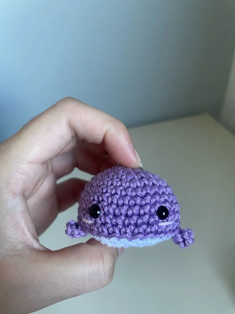 Chaveiro amigurumi baleia - Foto 2