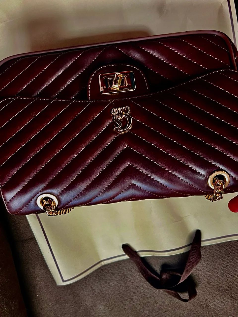 Bolsa Carmen Steffen original de couro  - Foto 4