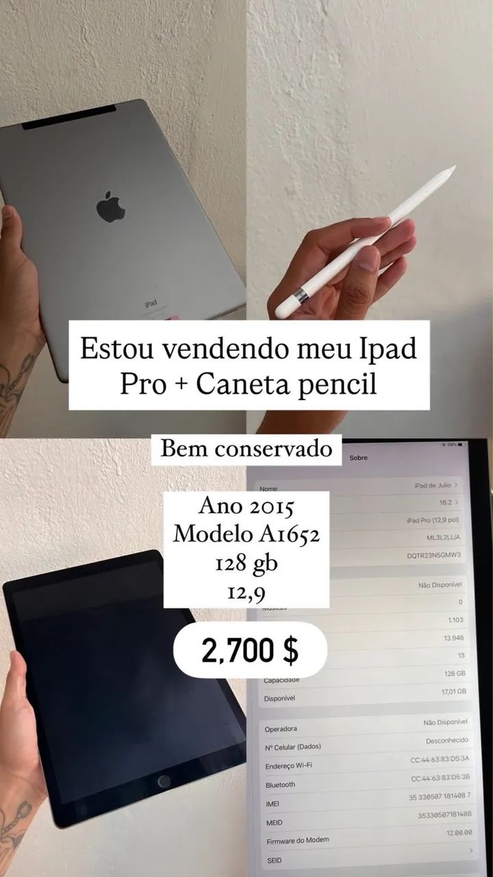 Vendo Ipad pro 12.9