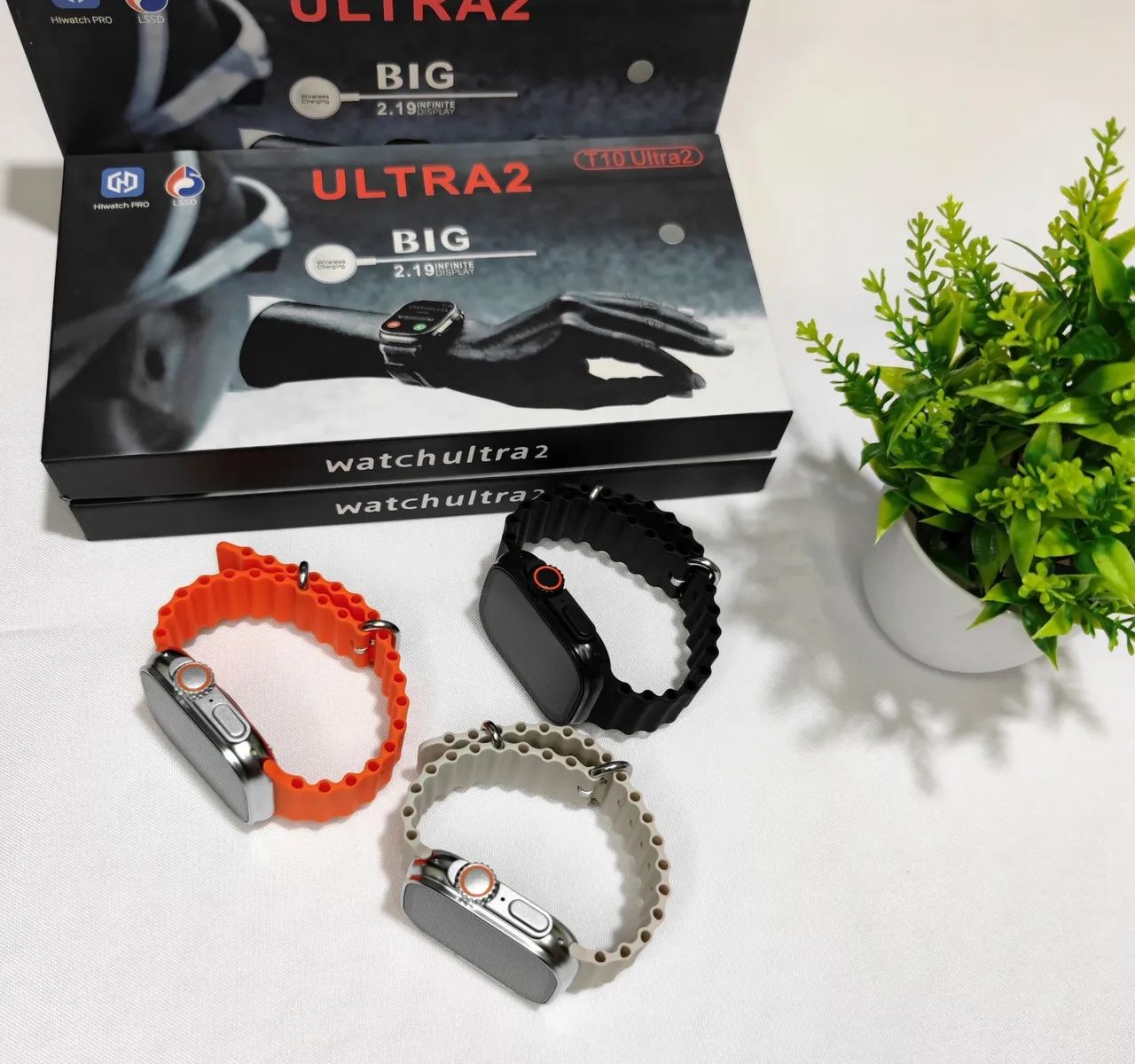 Smartwatch T10 ultra2 com três pulseiras - Foto 2
