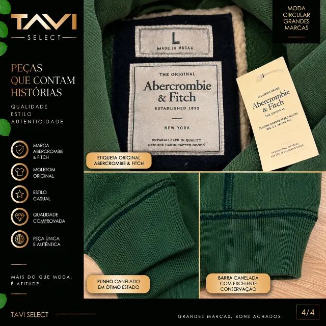 Abercrombie & Fitch - Moletom com Capuz - Foto 4
