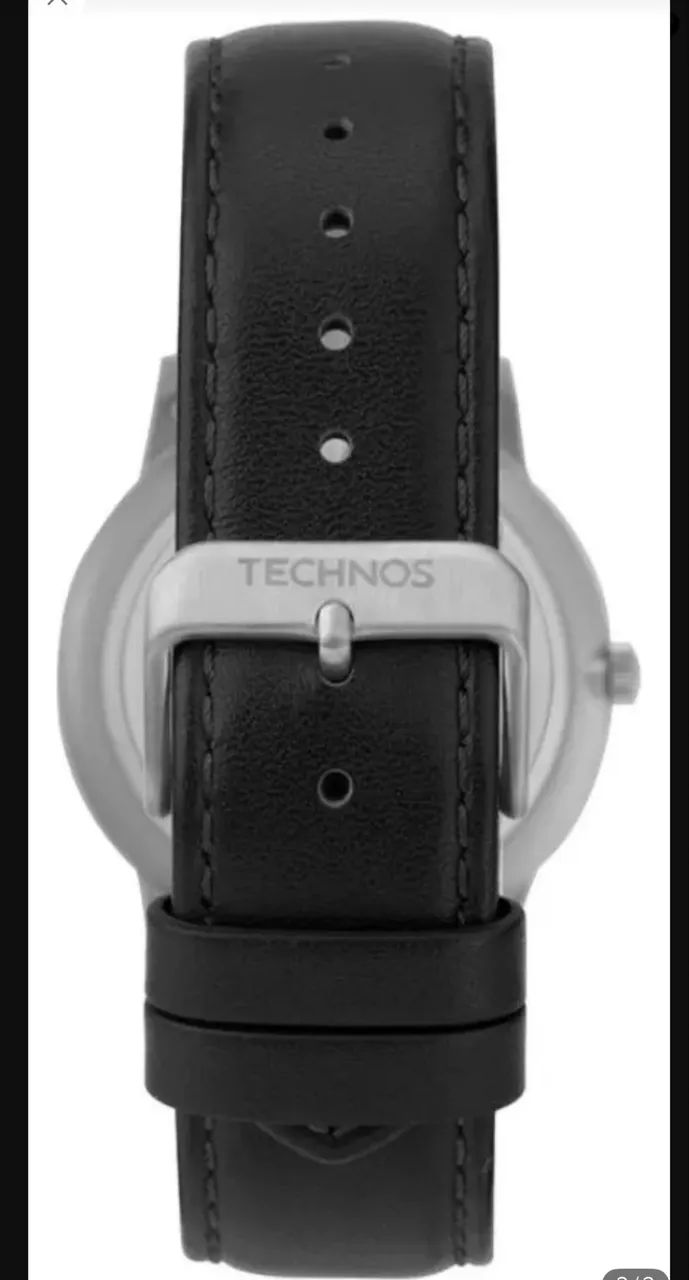 Relógio Technos Masculino Slim Prateado - Foto 2
