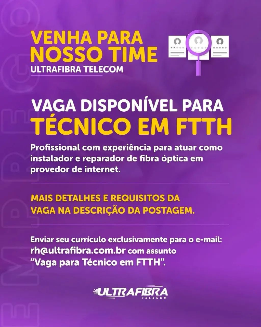 Técnico de rede FTTH 
