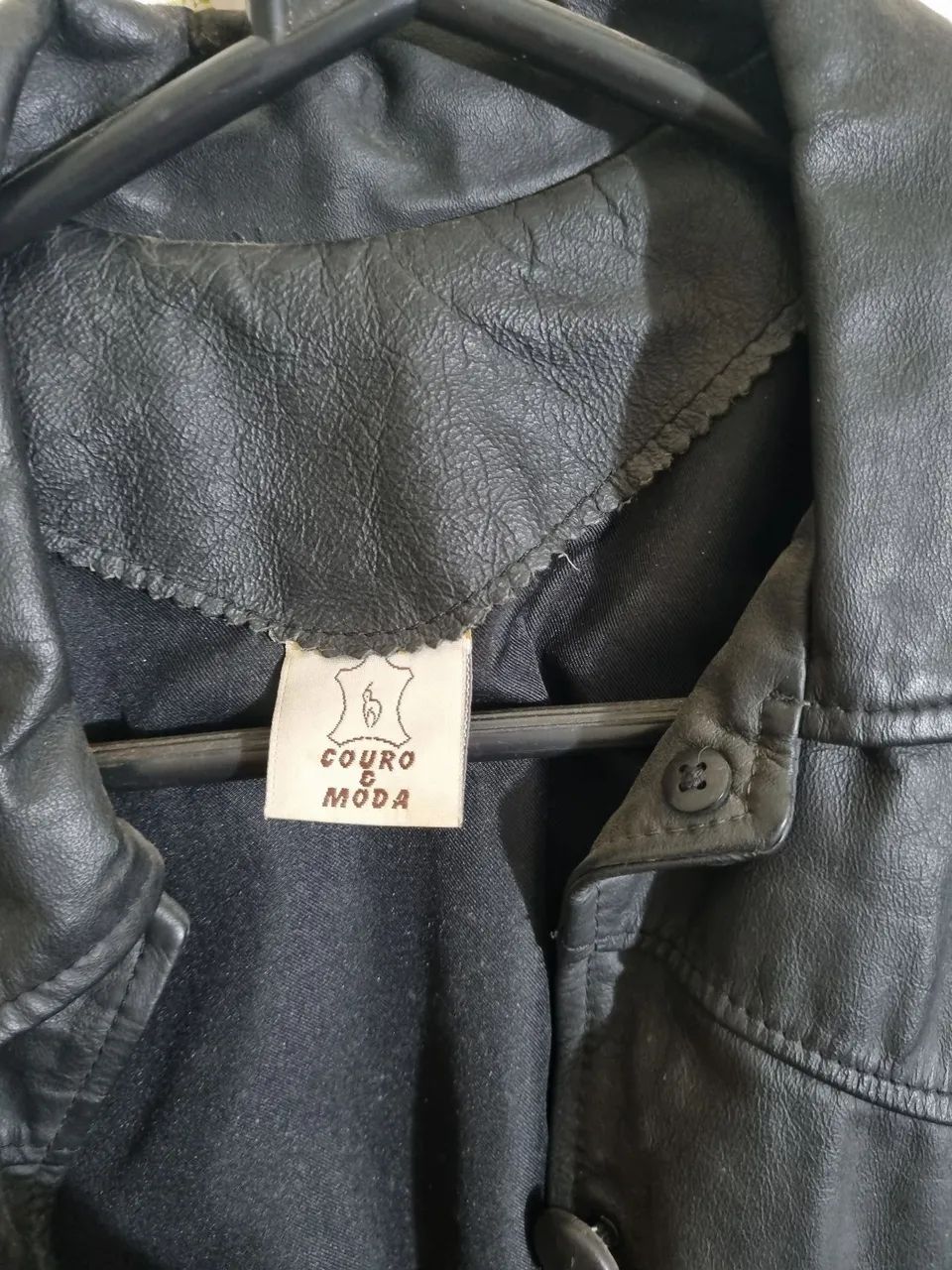 Casaco em couro feminino preto - Foto 3