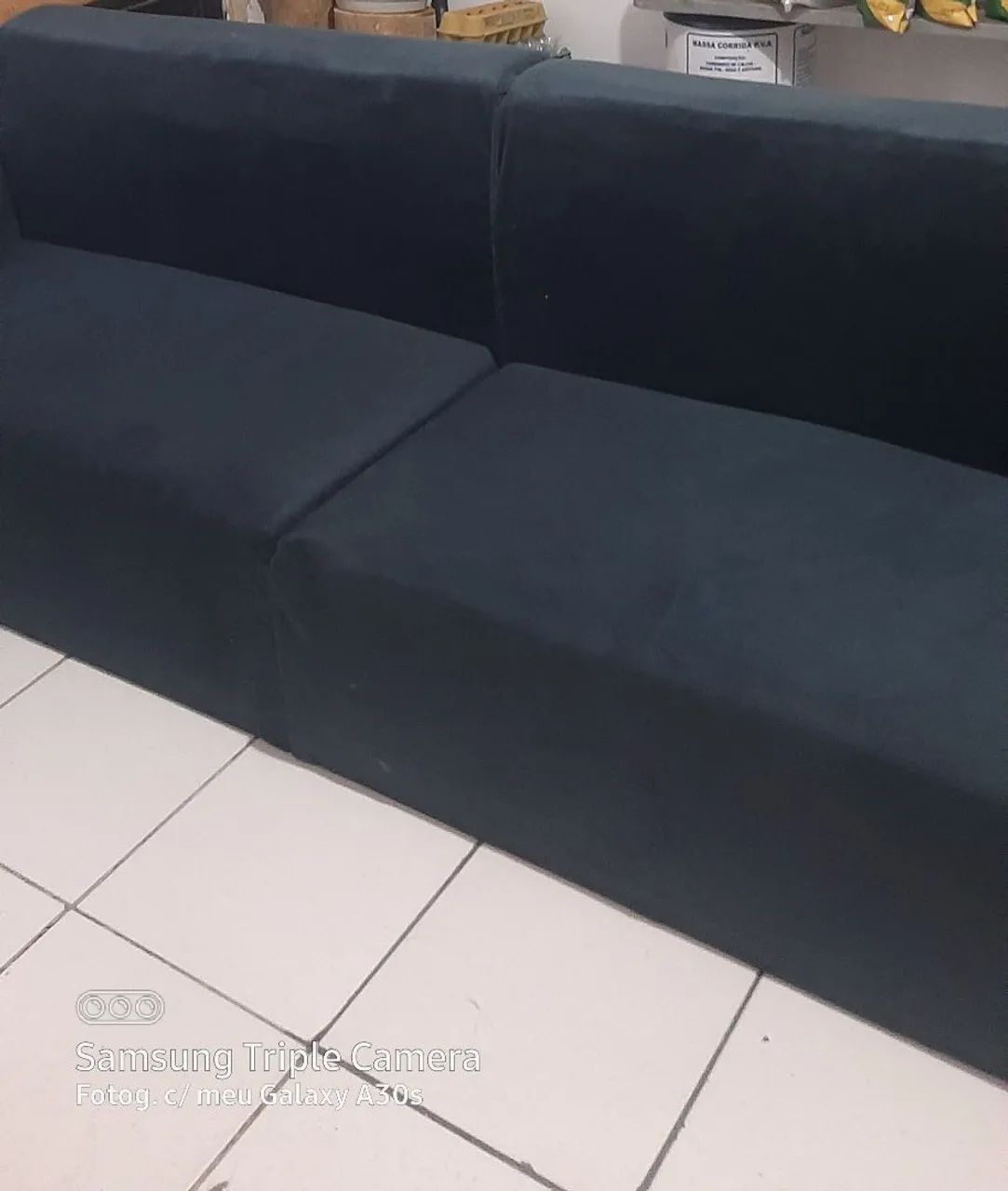 Sofá 3 Lugares em Suede novo  - Foto 5