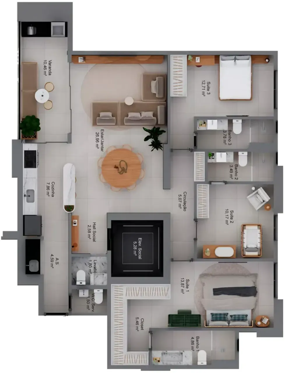 PLANTA 129m²