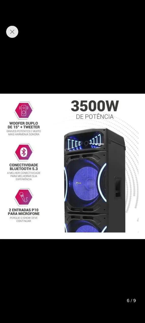 Caixa de som philco 3500w - Foto 5