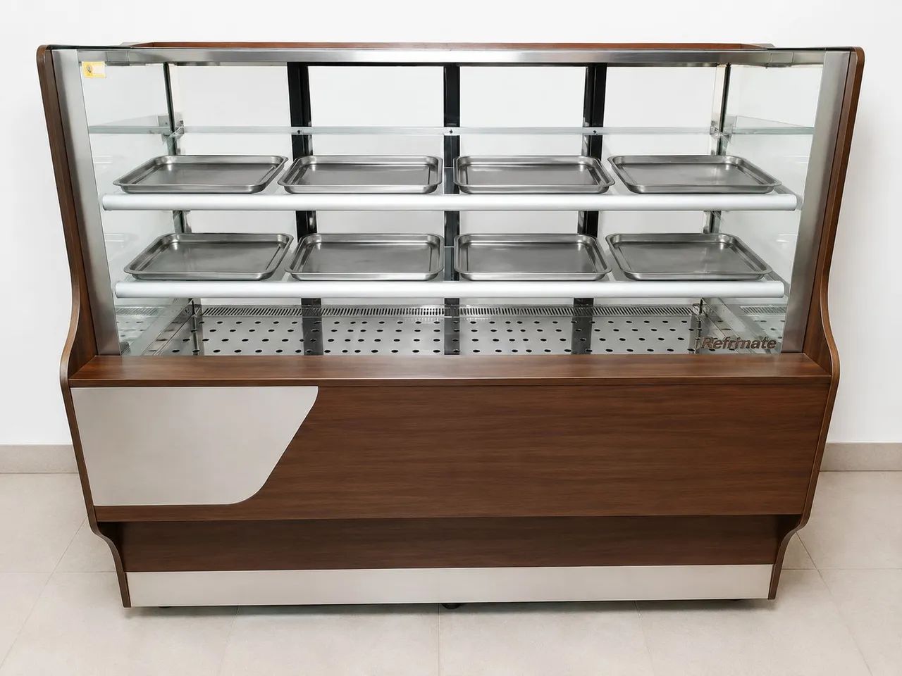 Vitrine balcão quente salgado 