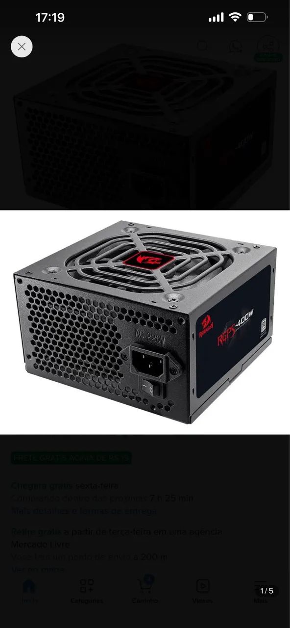 Fonte Redragon 400w 80 Plus White  - Foto 3