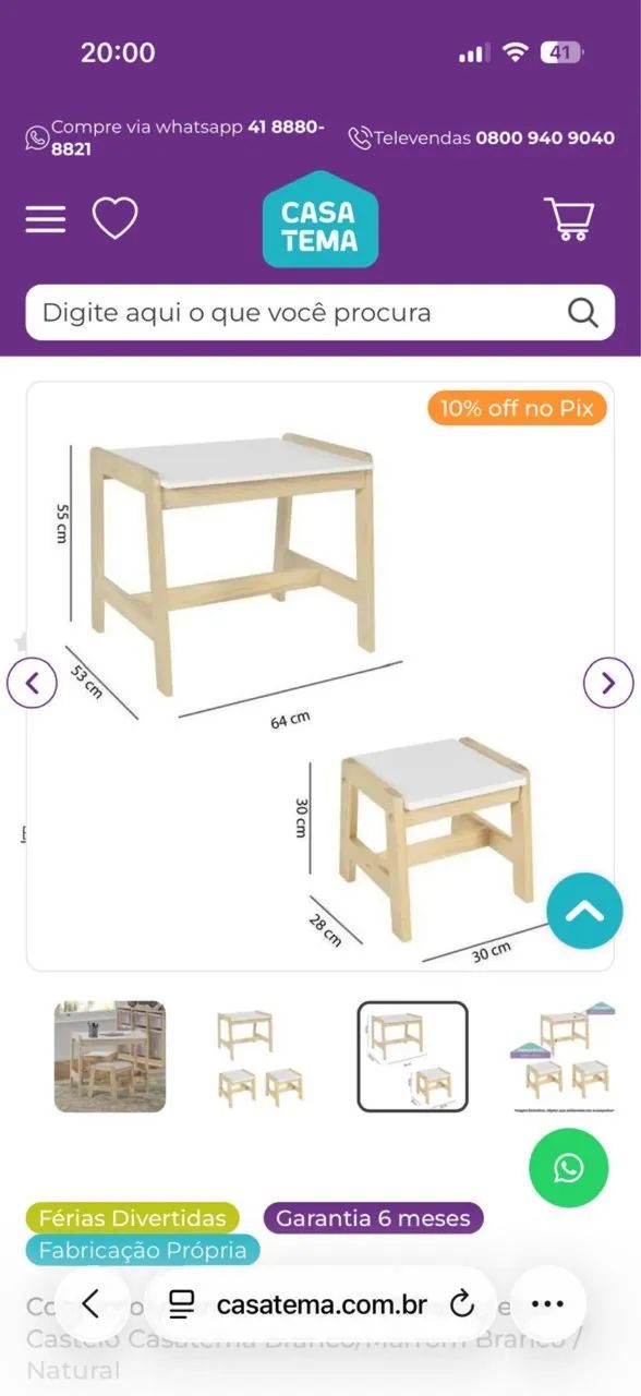Mesa infantil para atividades  - Foto 3
