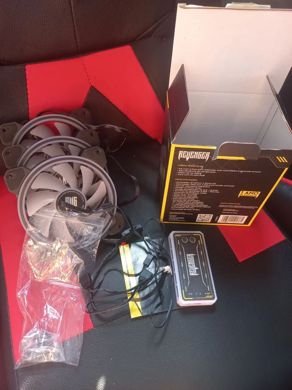 kit 3 fans ARGB com controladora REVENGER  - Foto 4