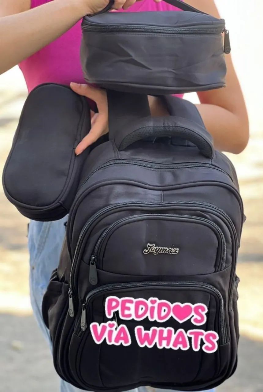 Kit mochila com 3 peças, reforçadas  - Foto 3