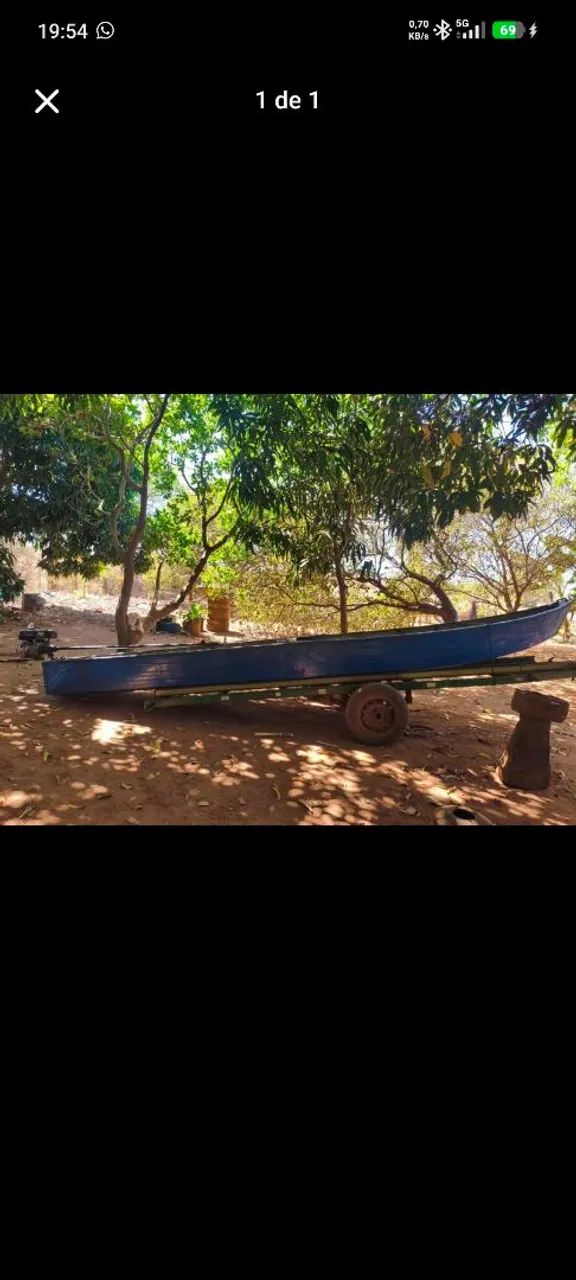 Vendo kit pesca canoa engate e motor