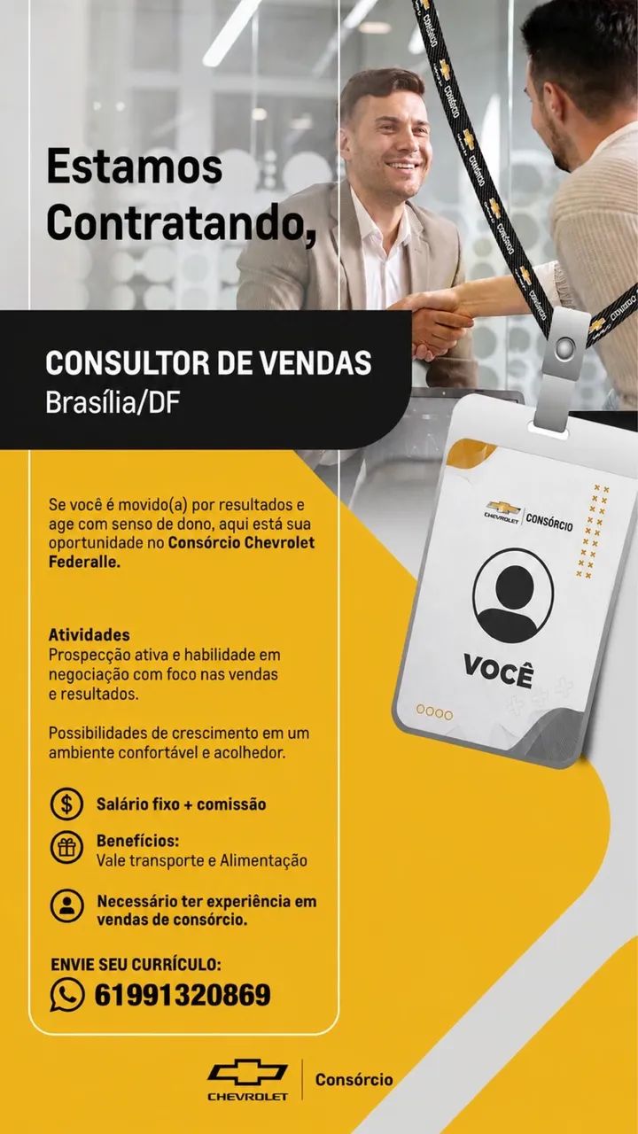 Vaga de emprego vendas. 1
