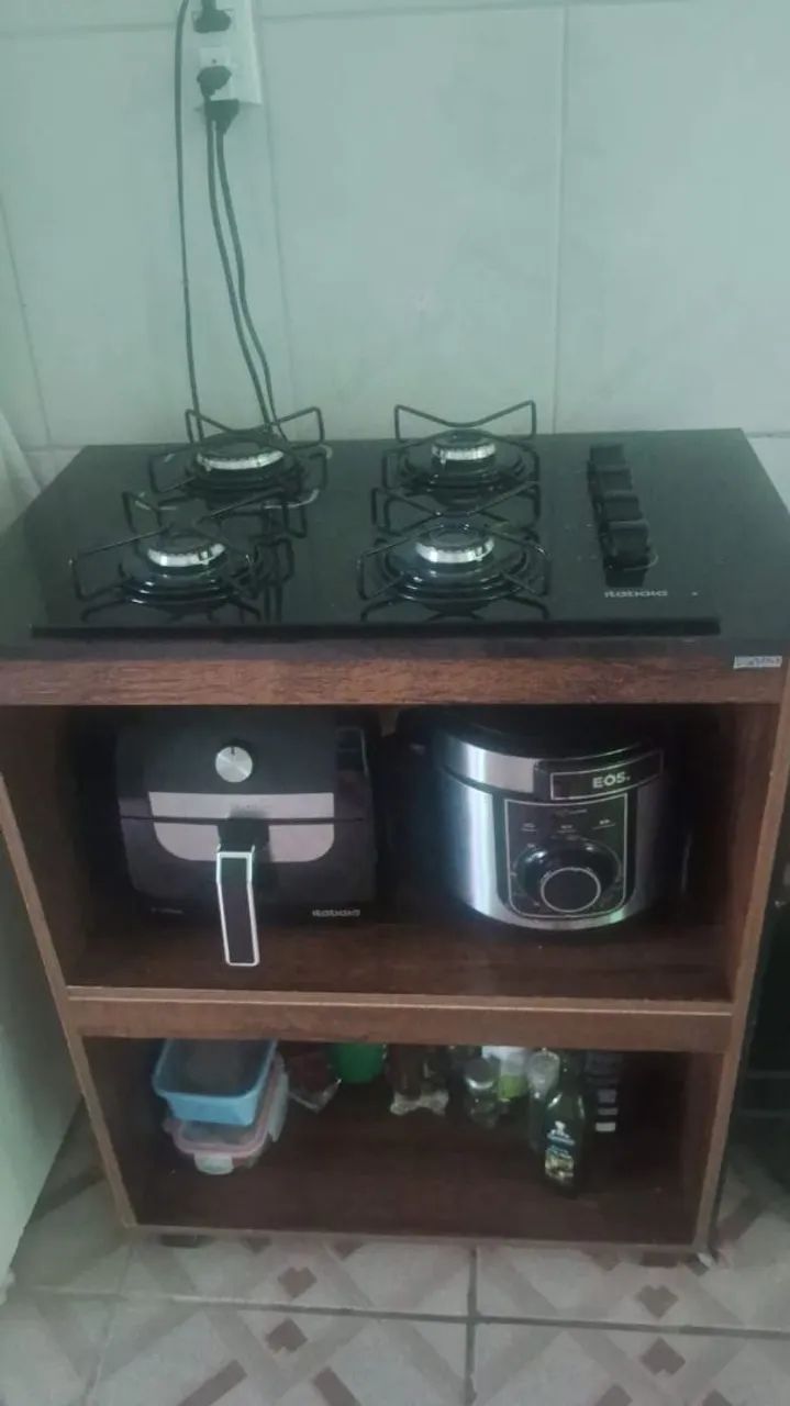 Cooktop com móvel embutido 