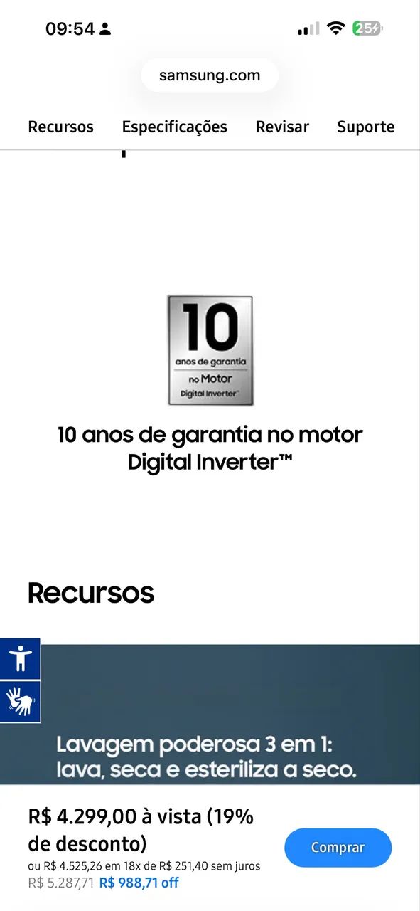 Lava e seca Samsung Inverter  - Foto 4