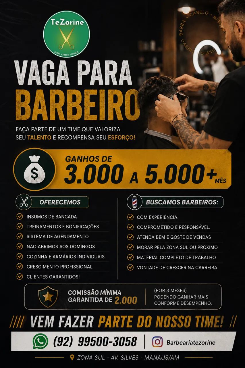 BARBEIRO VAGA!