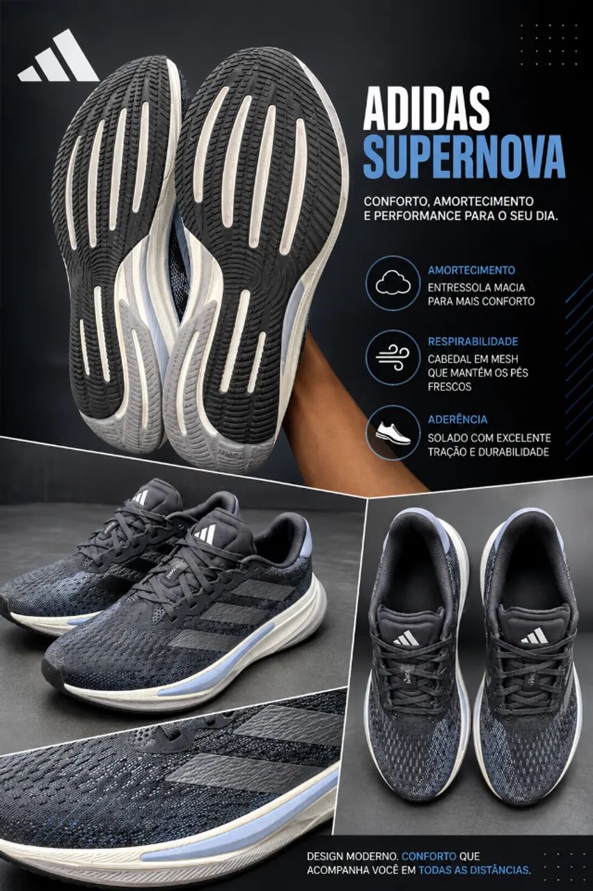 メタバース 30 ヴェルファイア Tênis de corrida Adidas Supernova Prima, cinza estrato/ferro