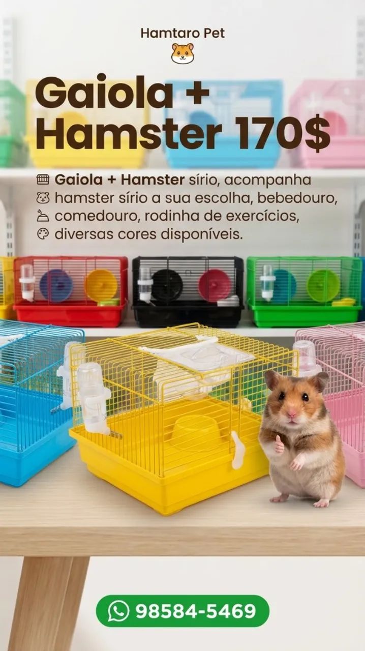 Gaiola + Hamster