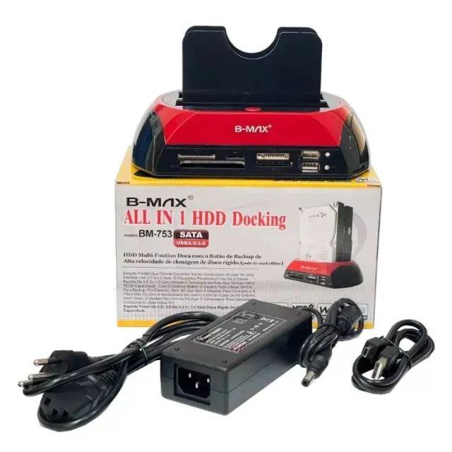 Dockstation Leitor Usb Hd Externo Case Sata Ssd Ide Sd Bm753 - Foto 2