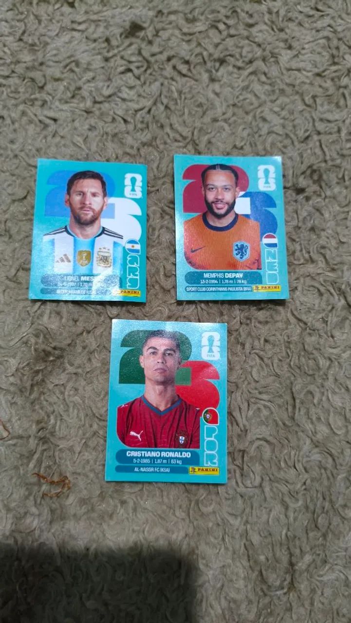3 figurinhas Copa 2026