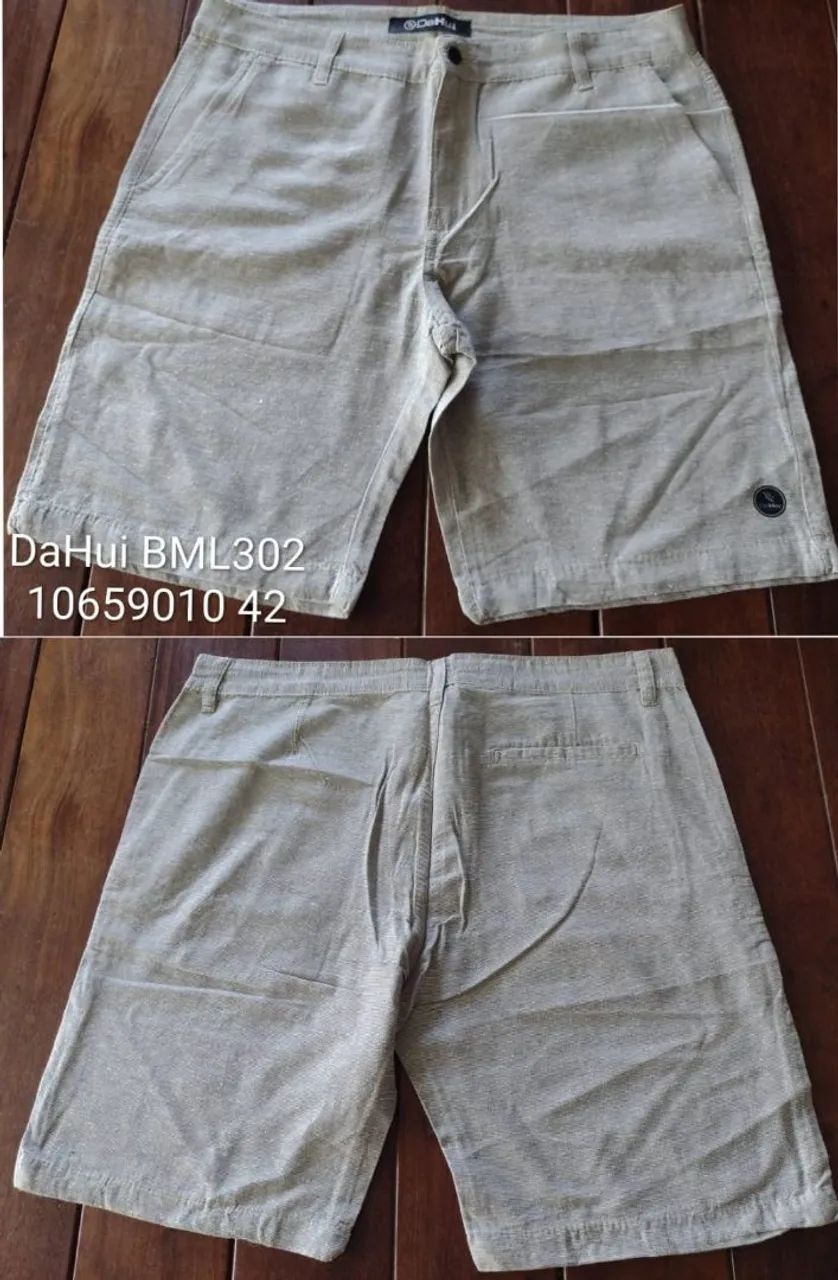 Bermudas " DaHui " Passeio (Brim)<br><br>