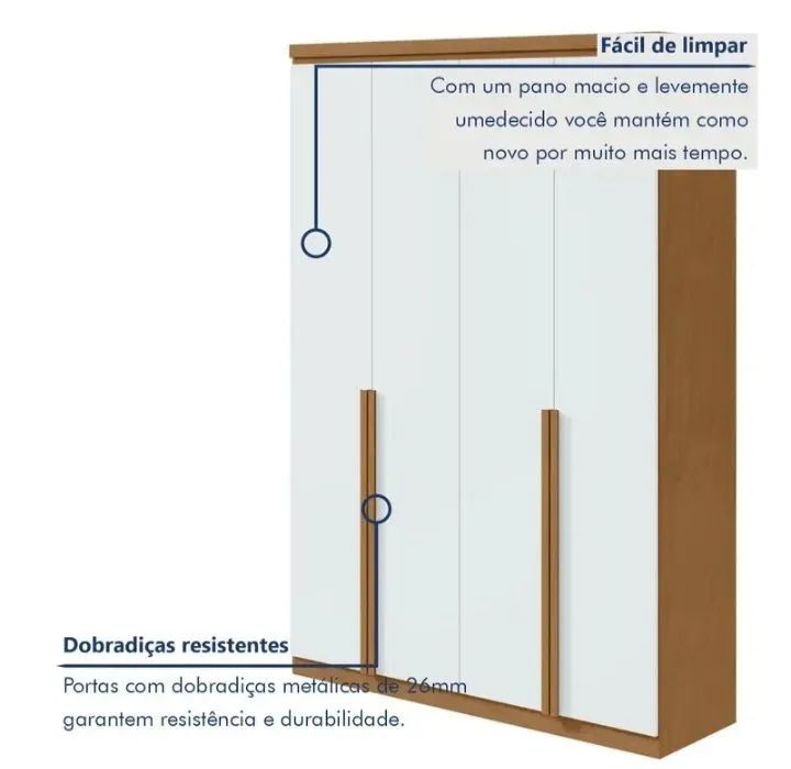 Porta 100% MDF Branco - Móveis Lopas 