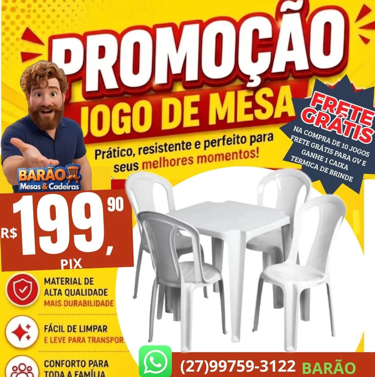 Banco de plástico jogo - Foto 2