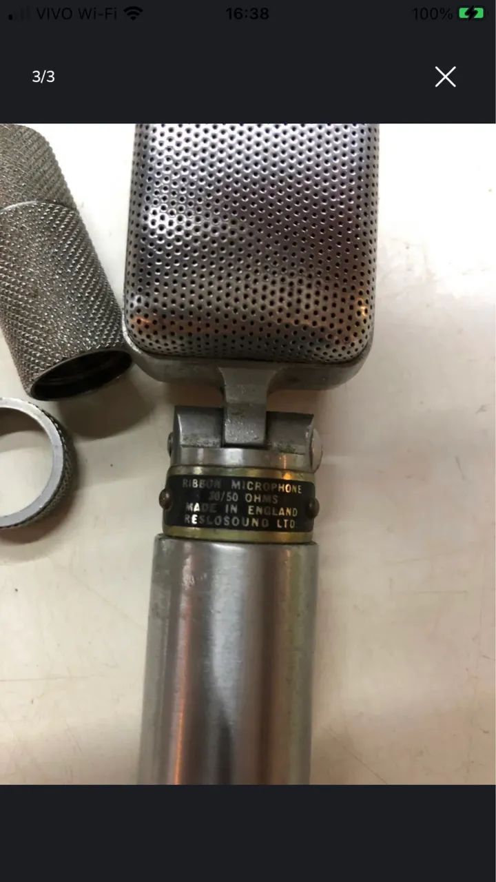 Microfone Reslo Ribbon 30/50 ohms