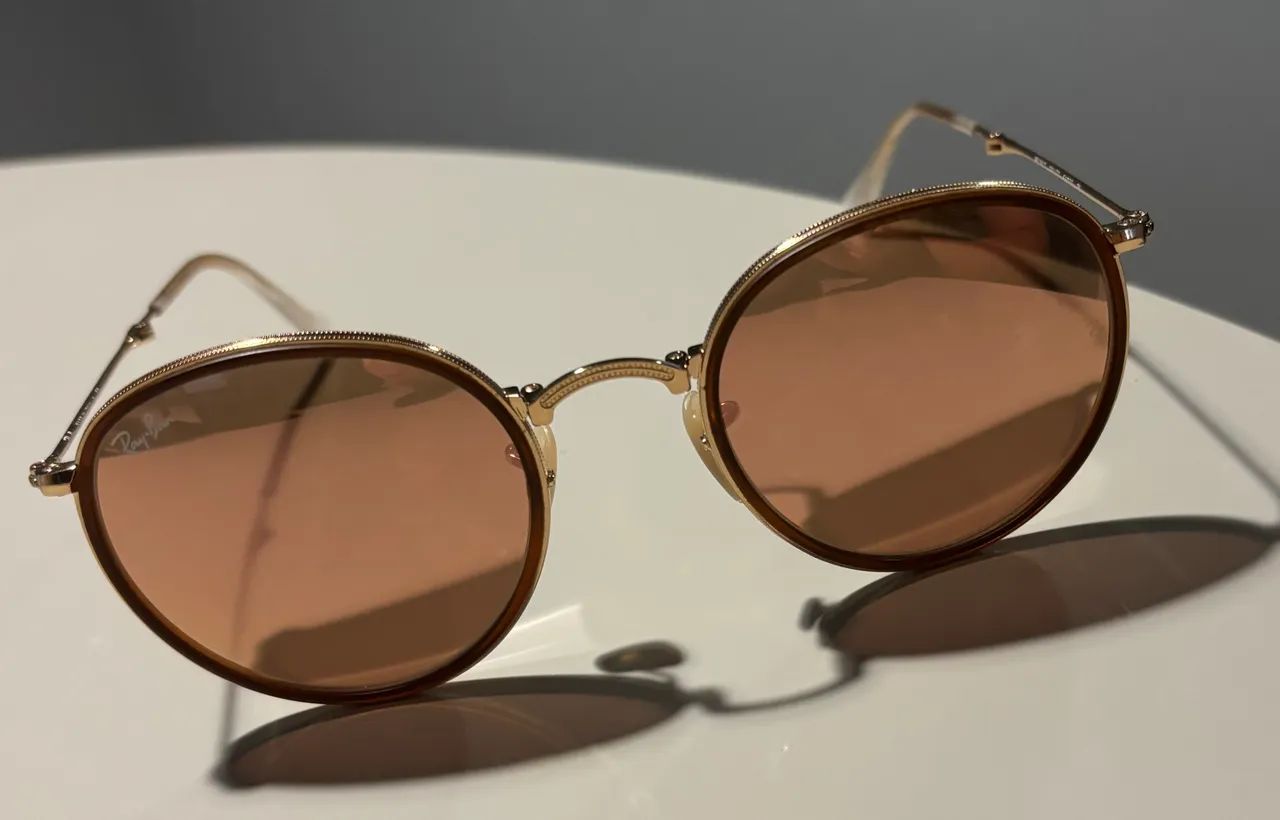 Rayban Rosa espelhado - modelo RB3517 usado - Foto 3