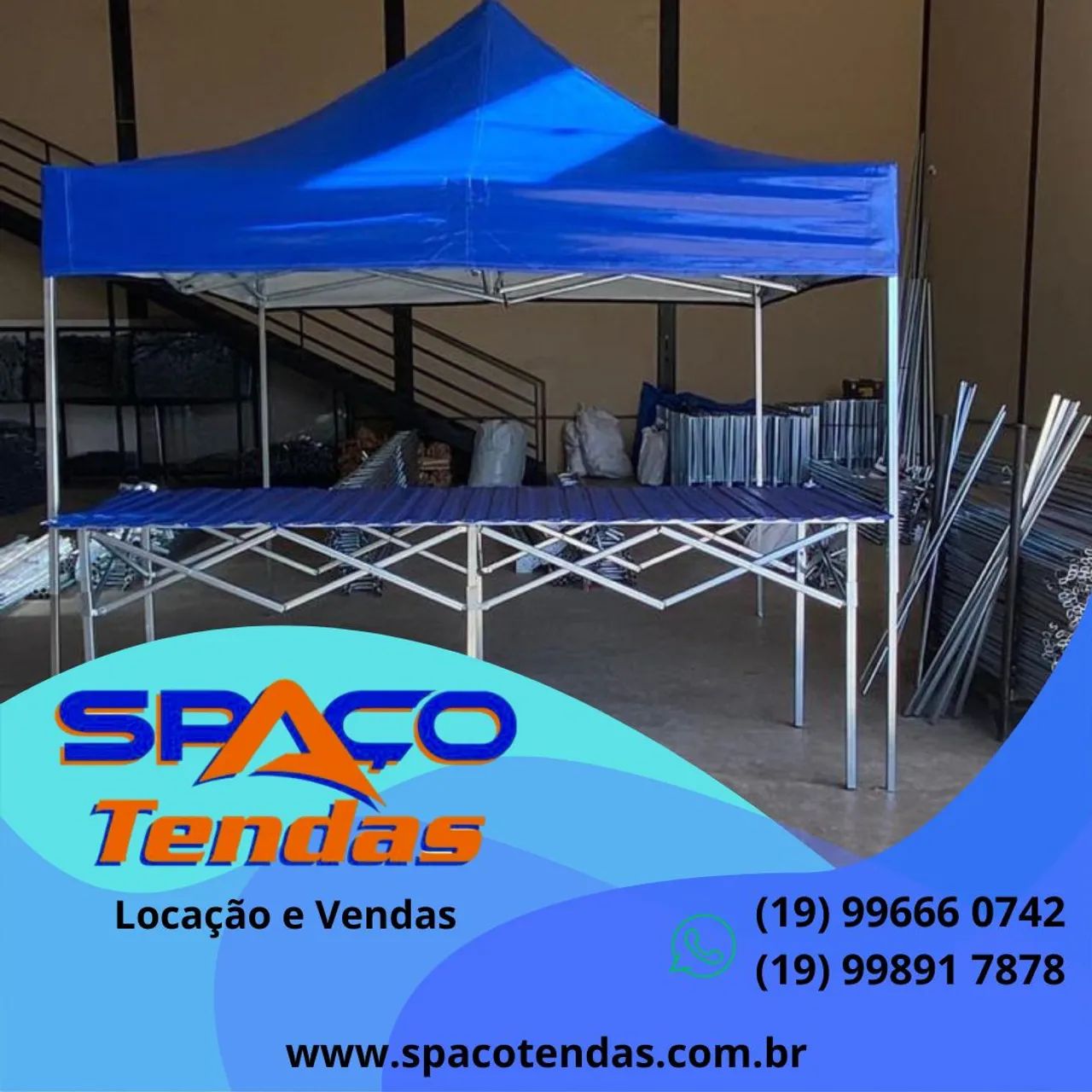 Tenda Sanfonada 3x3 R$ 1.650,00 / Tenda Sanfonada 2x2 R$ 1.350,00 - SPAÇOTENDAS 